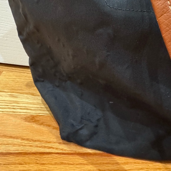 Longchamp Black Tote Bag with Brown Leather Trim - Picture 4 of 12
